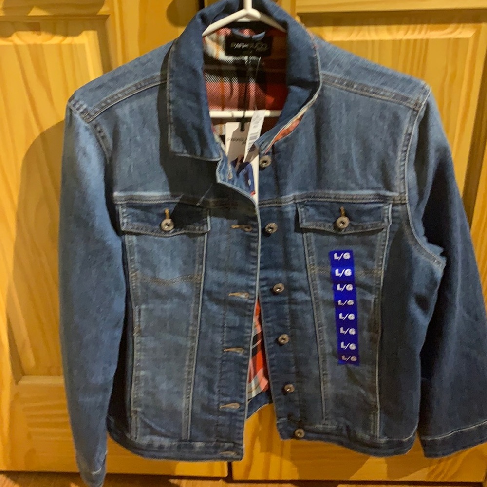 Ladies denim insulated lined jacket